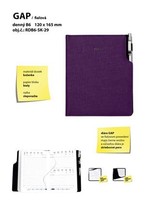 GEP slovenský denní diář B6 fialová