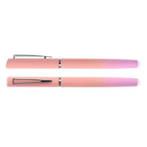 Gumovací kovové bombičkové pero Spica - růžová