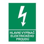 HLAVNÍ VYPÍNAČ ELEKTRICKÉHO PROUDU, plast 1 mm, A4