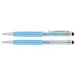 Hliníkové kuličkové pero Puffin - modrá světlá
