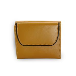 Hnědo-Černá dámská kožená peněženka s 2 klopničkami