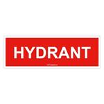 Hydrant text - bezpečnostní tabulka, plast 2 mm 150x50 mm