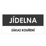 JÍDELNA, šedá, plast 1 mm 190x90 mm