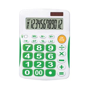 Kalkulačka HELIKA - bílá/zelená