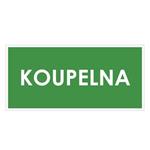 KOUPELNA, zelená, plast 2 mm 190x90 mm