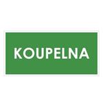 KOUPELNA, zelená, plast 2 mm 190x90 mm