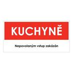 KUCHYNĚ, červená, plast 2 mm 190x90 mm