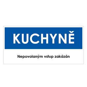 KUCHYNĚ, modrá, plast 2 mm 190x90 mm