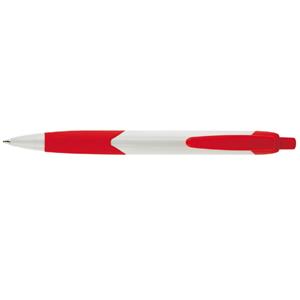 Kuličkové pero Alegro - bílá - červená
