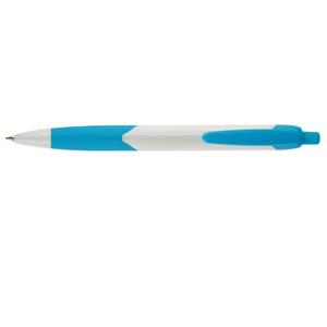 Kuličkové pero Alegro - bílá - modrá světlá