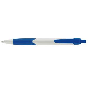 Kuličkové pero Alegro - bílá - modrá tmavá
