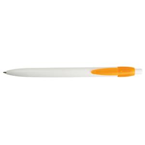Kuličkové pero Elmo - bílá - oranžová