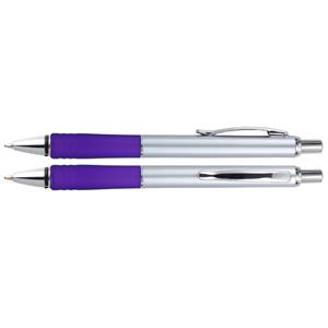 Kuličkové pero Konvent - stříbrná - fialová