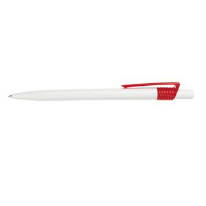 Kuličkové pero Nancy - bílá - červená