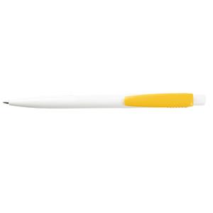 Kuličkové pero Nancy - bílá - žlutá