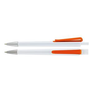 Kuličkové pero TRISHA - bílá/oranžová