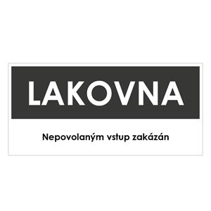 LAKOVNA, šedá, samolepka, 190x90 mm