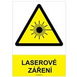 LASEROVÉ ZÁŘENÍ - bezpečnostní tabulka, plast A4, 0,5 mm