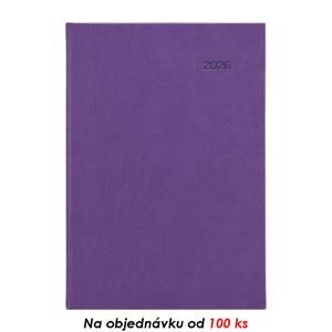 Měsiční diář s poznámkovým blokem 2026 Viva A5 - fialová