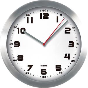 Nástěnné hodiny Melange - stříbrná - bílá