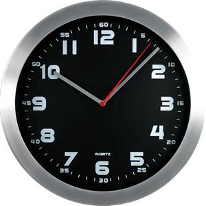 Nástěnné hodiny Melange - stříbrná - černá