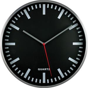 Nástěnné hodiny Wally - stříbrná - černá