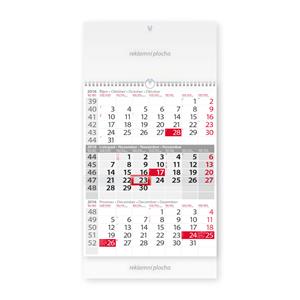 Nástěnný kalendář 2016 - Tříměsíční šedý