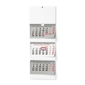 Nástěnný kalendář 2021 Tříměsíční šedý - skládaný