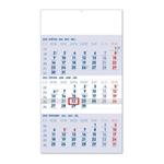 Nástěnný kalendář 2022 3měsíční standard - modrý CZ