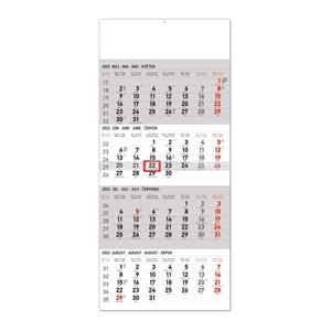 Nástenný kalendár 2022 4mesačný standard - šedý SK