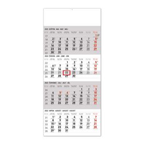 Nástěnný kalendář 2022 4měsíční standard - šedý CZ