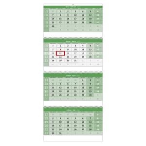 Nástěnný kalendář 2022 - Čtyřměsíční GREEN/Štvormesačný GREEN