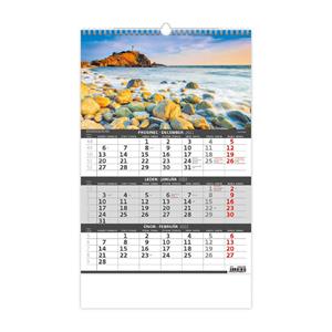 Nástěnný kalendář 2022 - Pobřeží – 3měsíční/Pobrežie – 3mesačné