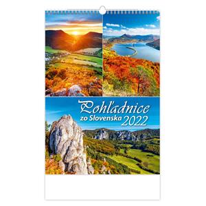 Nástěnný kalendář 2022 Pohľadnice zo Slovenska