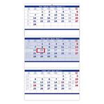 Nástěnný kalendář 2022 - Tříměsíční skládaný modrý