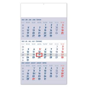 Nástěnný kalendář 2023 3mesačný štandard - modrý SK