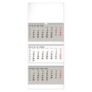 Nástěnný kalendář 2023 3měsíční skladací - šedý SK