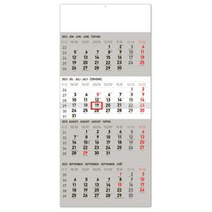 Nástenný kalendár 2023 4mesačný standard - šedý SK