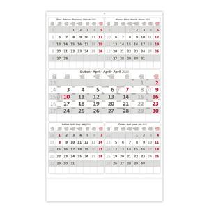 Nástěnný kalendář 2023 - Pětiměsíční šedý