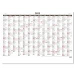 Nástěnný kalendář 2023 - Plánovací roční mapa A1 bezobrázková