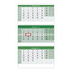 Nástěnný kalendář 2024 - Tříměsíční GREEN/Trojmesačný GREEN