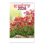 Nástěnný kalendář 2026 český Květy