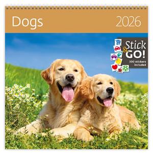 Nástěnný kalendář 2026 - Dogs