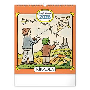 Nástěnný kalendář 2026 Josef Lada - Říkadla
