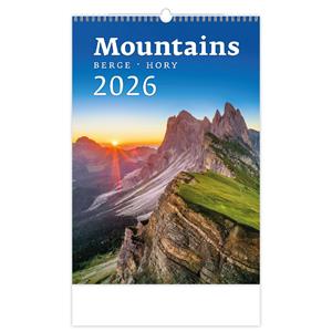 Nástěnný kalendář 2026 - Mountains/Berge/Hory