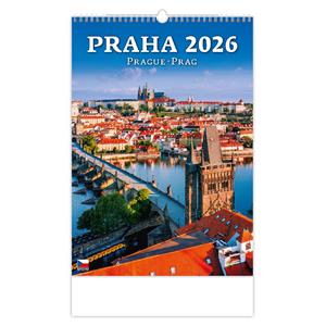Nástěnný kalendář 2026 - Praha/Prague/Prag