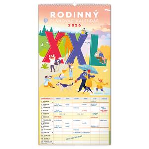 Nástěnný kalendář 2026 Rodinný plánovací XXL