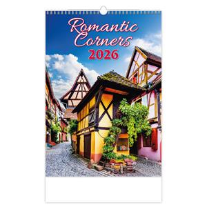 Nástěnný kalendář 2026 - Romantic Corners