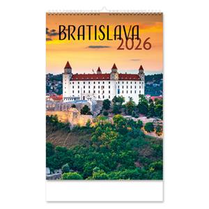 Nástěnný kalendář 2026 slovenský Bratislava