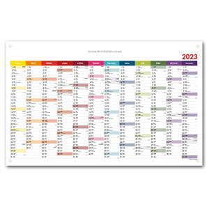 Nástěnný kalendář Plánovací mapa 2023 CZ s očky na zavěšení - 63x100 cm - barevná